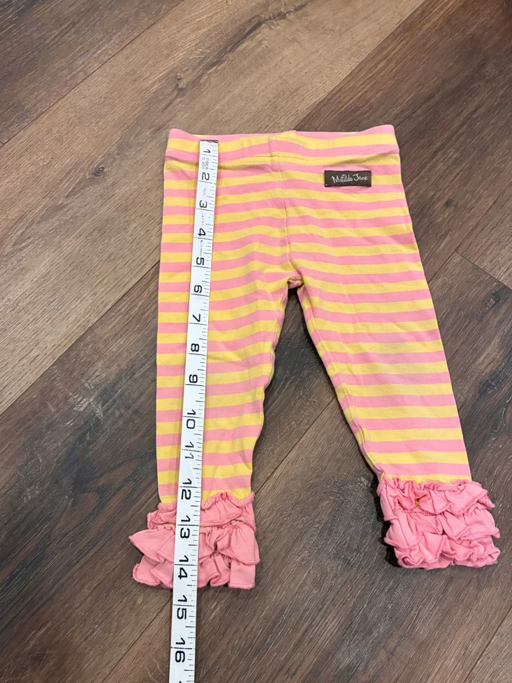 Matilda Jane Busy Bee The Adventure Begins Leggings Pink Stripe Bottoms 12-18m